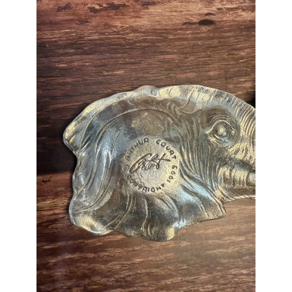 Arthur Court Aluminum Elephant Spoon Rest 1993